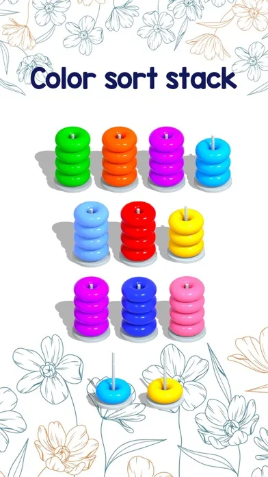 Color Hoop : Ring Sort ASMR 3D স্ক্রিনশট